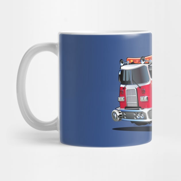 Cartoon firetruck by Mechanik